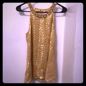 Lilly Pulitzer Champagne-golden top